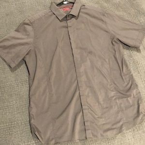 Alfani slim fit stretch short sleeve button down